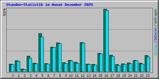 Stunden-Statistik im Monat Dezember 2025